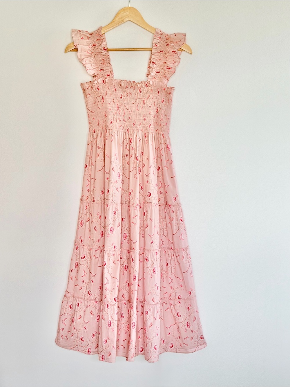 Hill House Home Ellie Nap Dress Butterfly Trellis Pink Floral S
